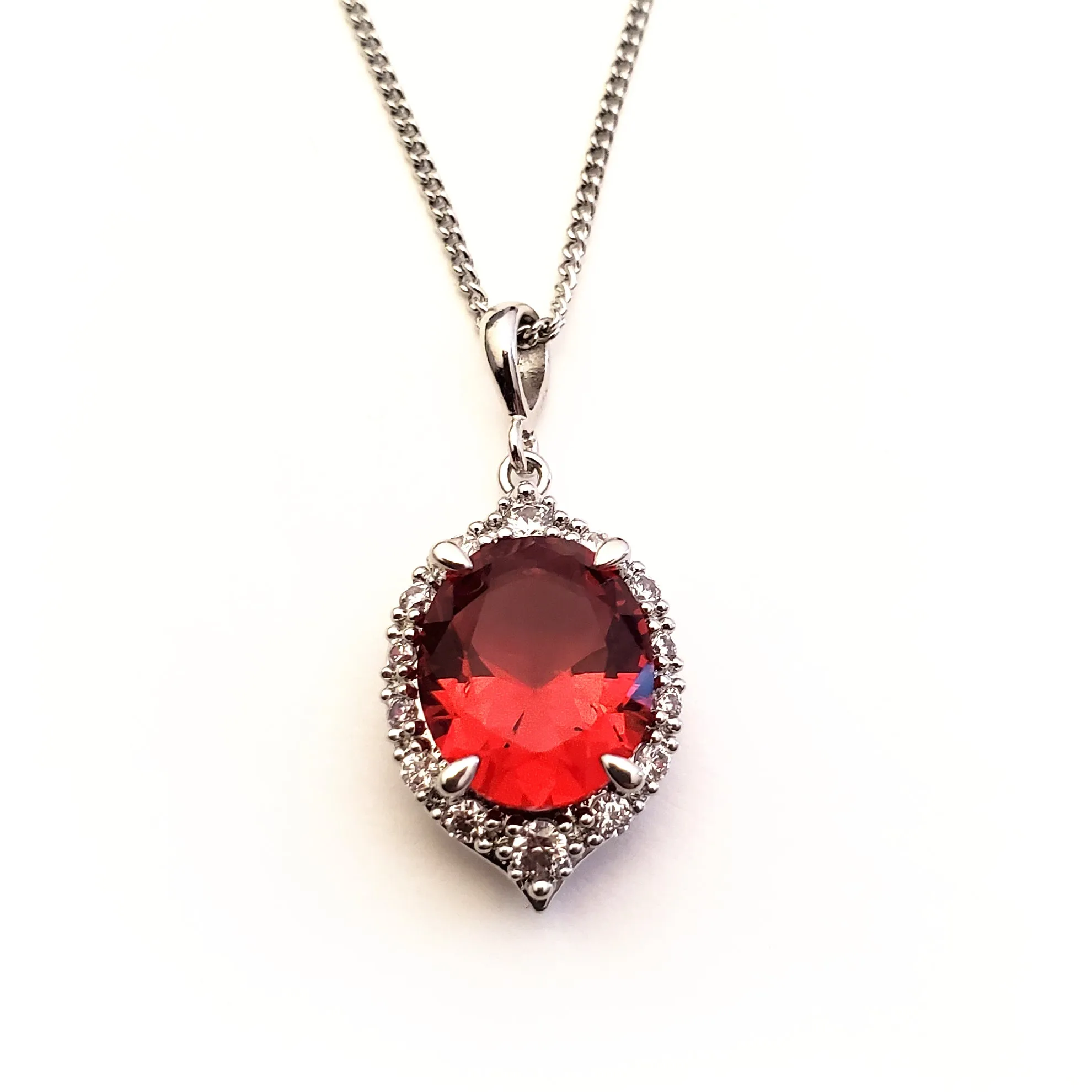 Ruby Red Jewelry Set for Valentines Bride or Prom