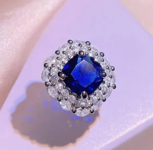 Sapphire Bracket Adjustable Ring