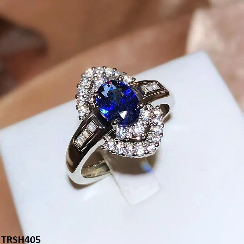 Sapphire Oval Step Adjustable Ring