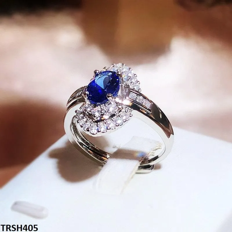 Sapphire Oval Step Adjustable Ring