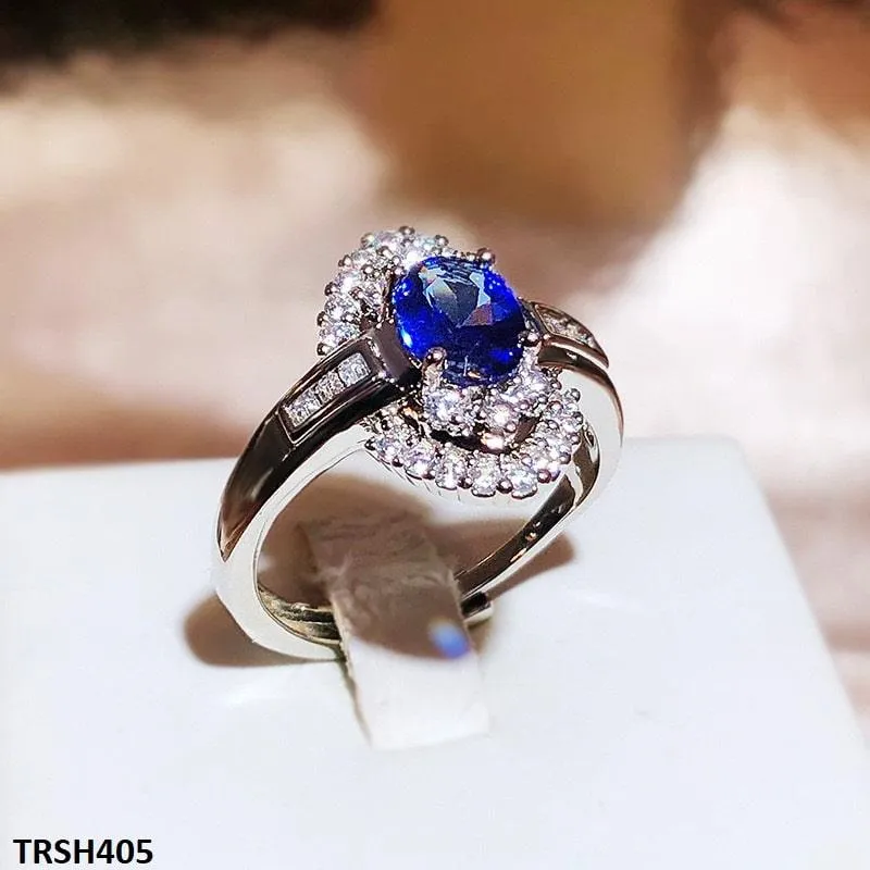 Sapphire Oval Step Adjustable Ring