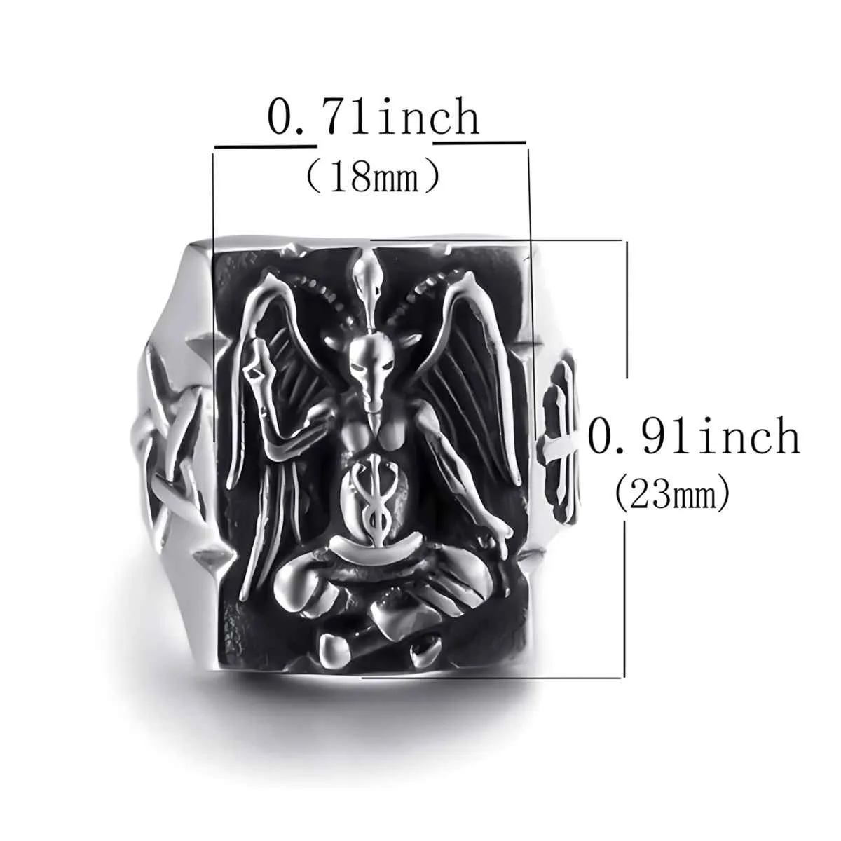 Satanic Baphomet Ring