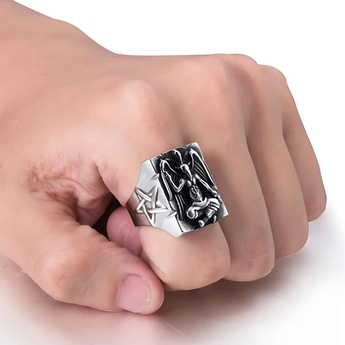 Satanic Baphomet Ring