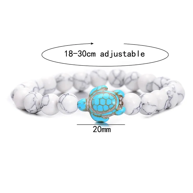 Save Sea Turtle Jewelry | Classic Stone Sea Turtle Bracelet