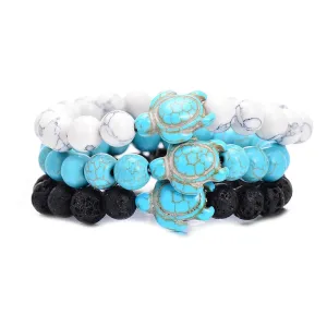 Save Sea Turtle Jewelry | Classic Stone Sea Turtle Bracelet