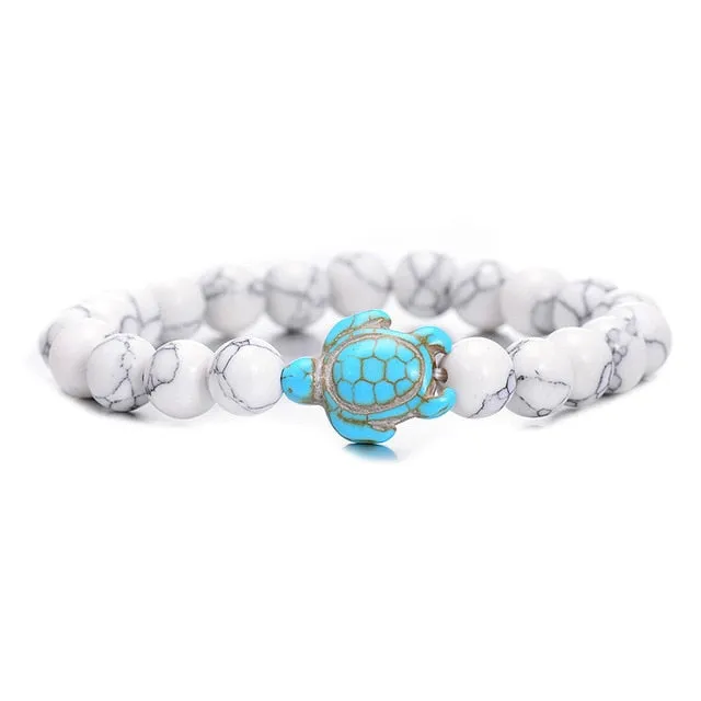 Save Sea Turtle Jewelry | Classic Stone Sea Turtle Bracelet