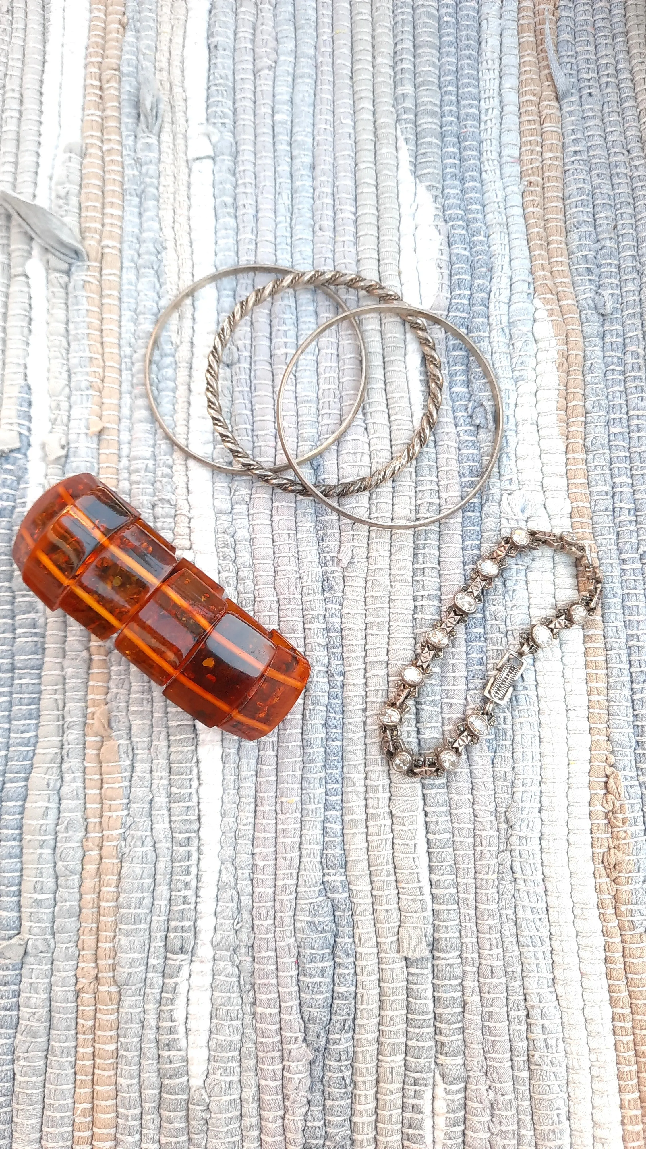 Set x3 Silver Bangles