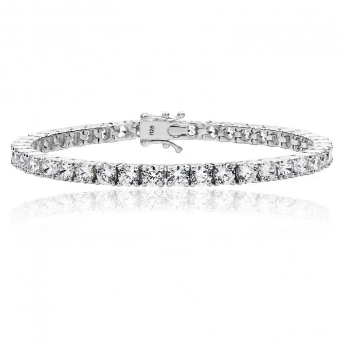 Silver & Co Cubic Zirconia Line Bracelet with Claw Setting SBG0010