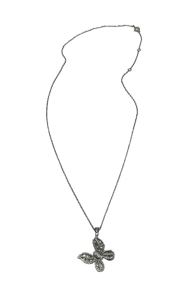 Silver Large Butterfly Necklace