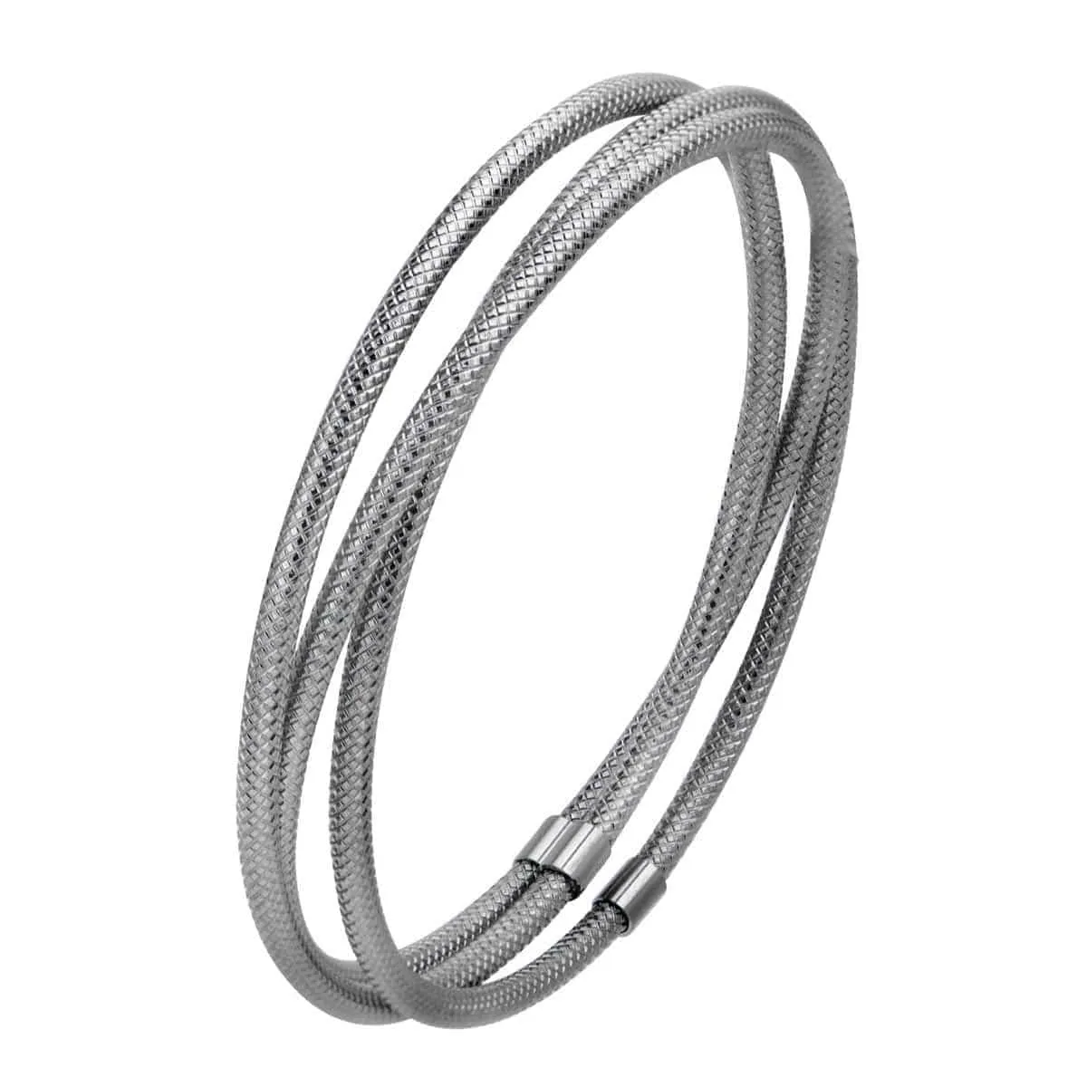 Silver Tone Stainless Steel Connected Three Kadaa Set