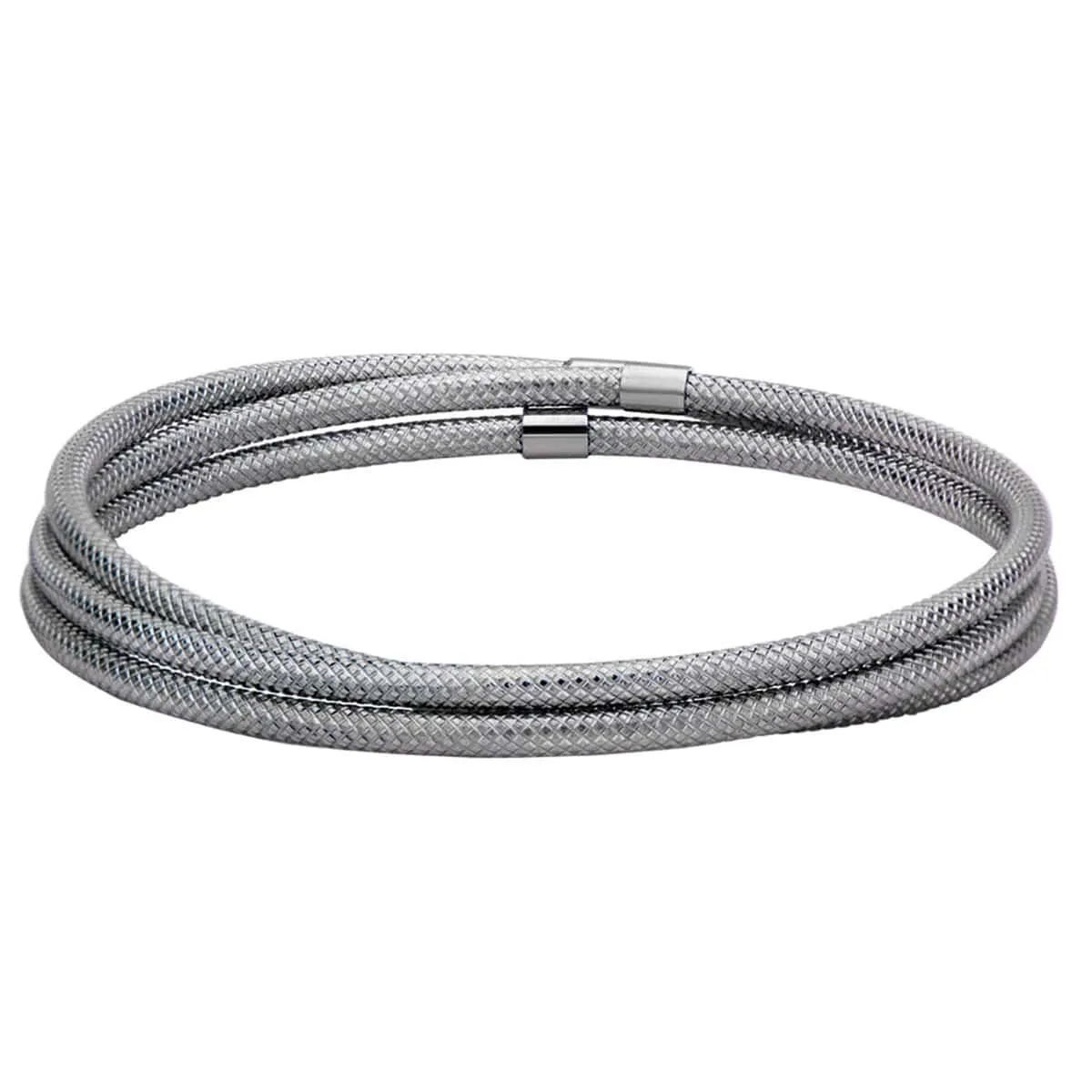 Silver Tone Stainless Steel Connected Three Kadaa Set