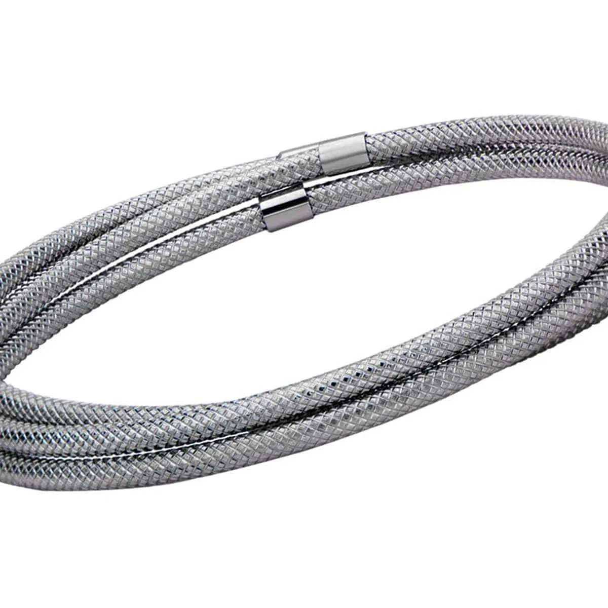 Silver Tone Stainless Steel Connected Three Kadaa Set