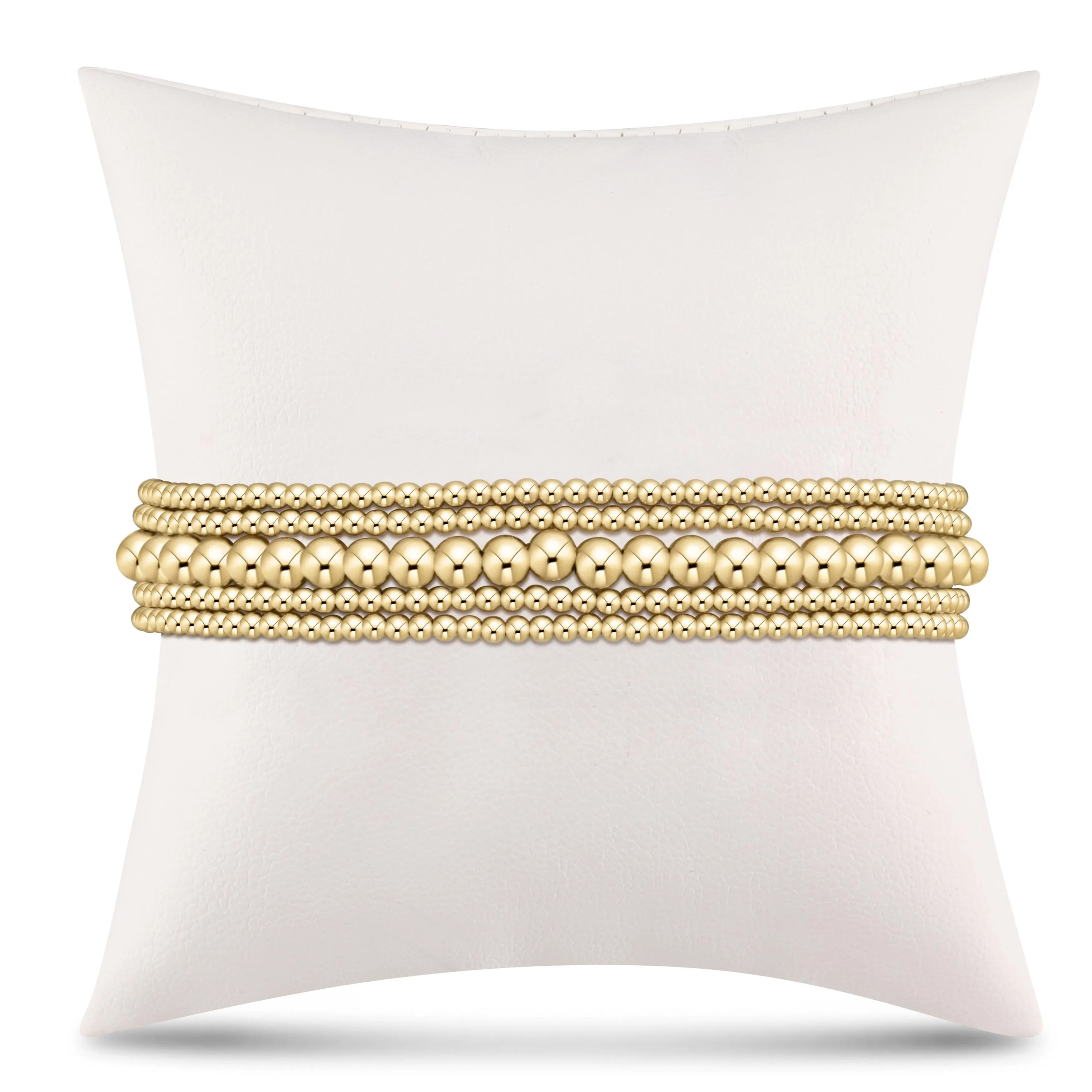 Simply Classic Gold Stack - 4Mm - Stack Of 5 Bssiclg45