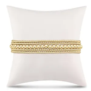 Simply Classic Gold Stack - 4Mm - Stack Of 5 Bssiclg45
