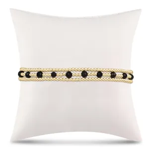 Simply Classic Sincerity Stack - Faceted Onyx Bssiclsinfox