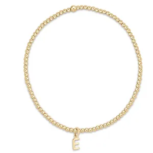 Single Initial Classic Gold 2mm | Respect Gold Charm