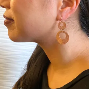 SOLAR LARGE Light Weight Aluminum Circle Dangle Earring from the SCULPTURAL Collection
