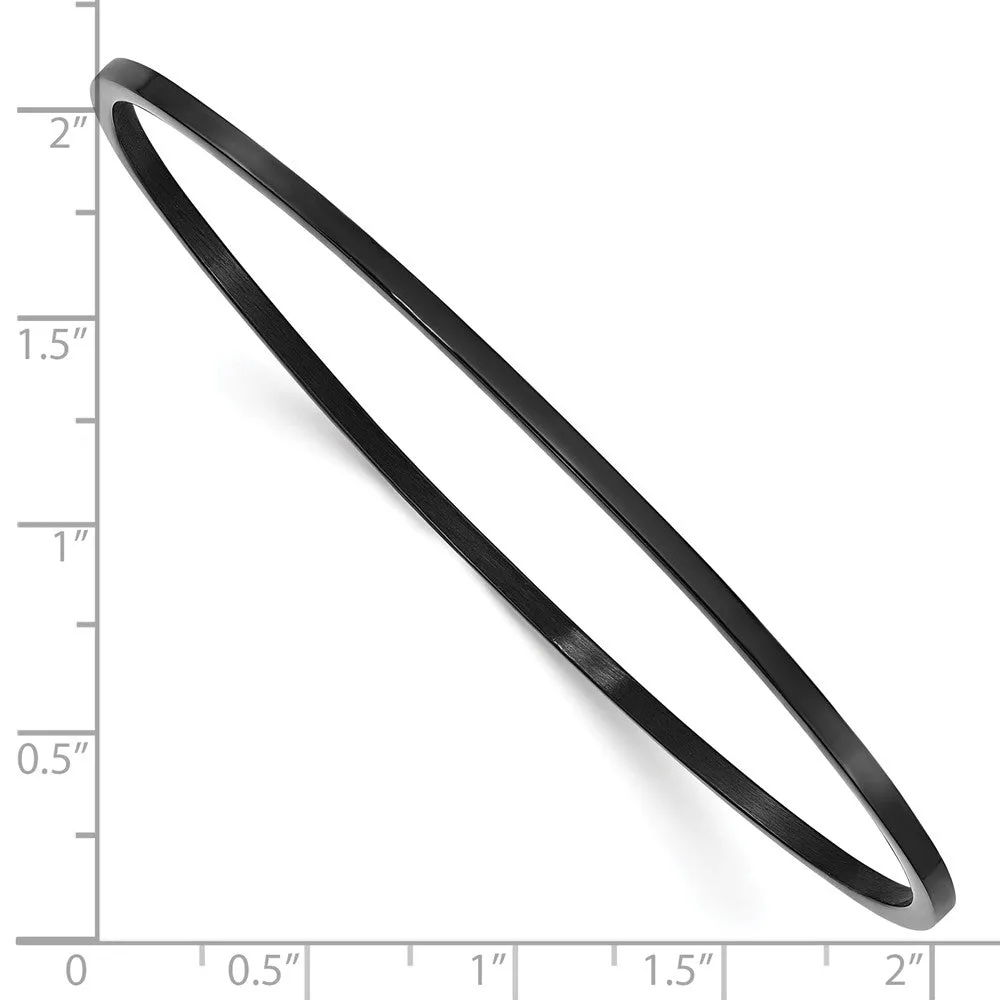Stainless Steel Black IP Plated Bangle
