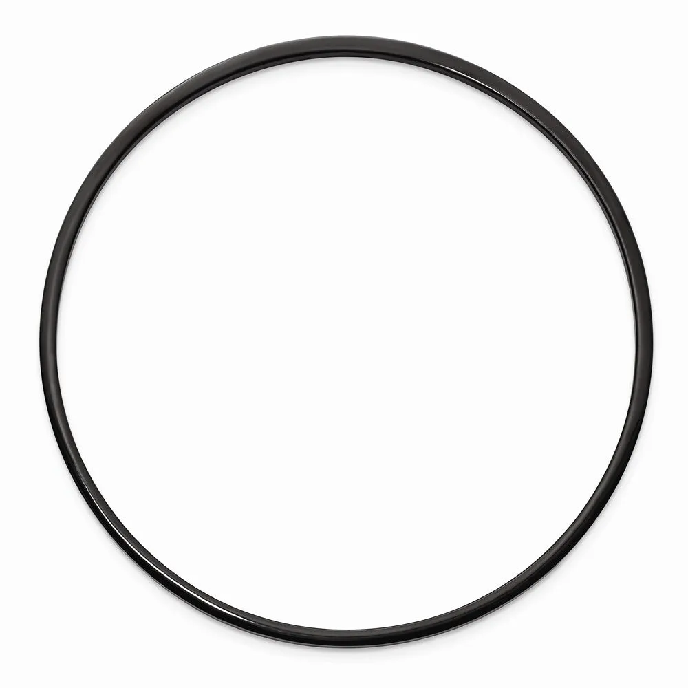 Stainless Steel Black IP Plated Bangle