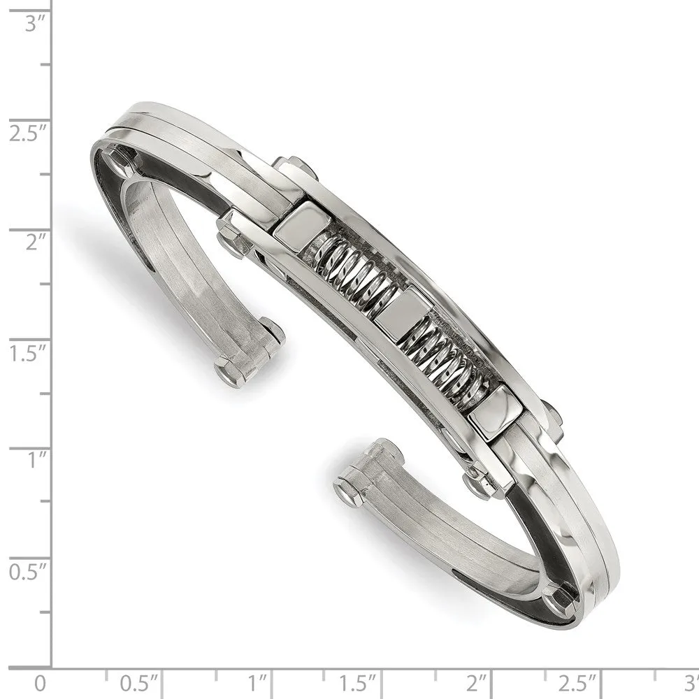 Stainless Steel Brushed and Polished Carbon Fiber Inlay