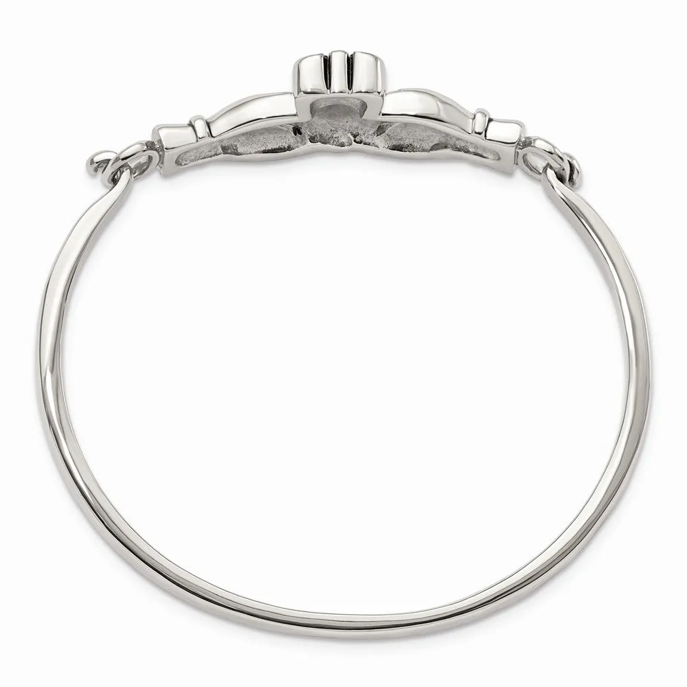 Stainless Steel Claddagh Bangle