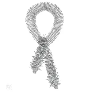 Stainless steel lariat with bear claw terminals