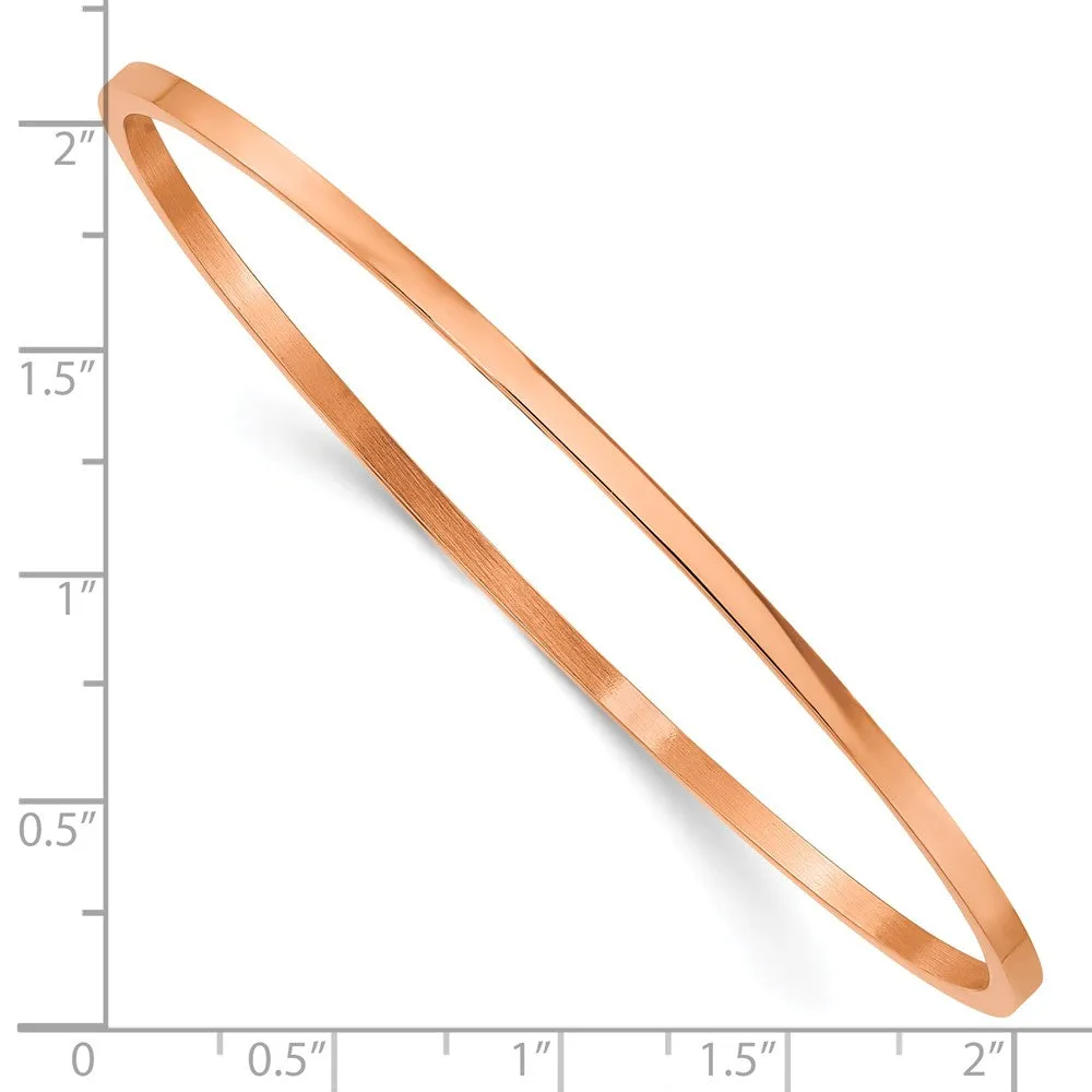 Stainless Steel Pink IP-plated Bangle