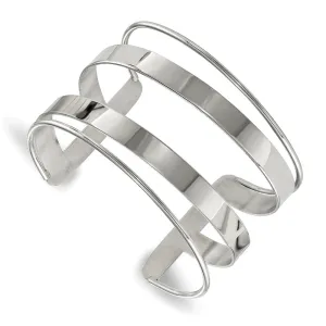 Stainless Steel Polished 45.00mm Cuff Bangle