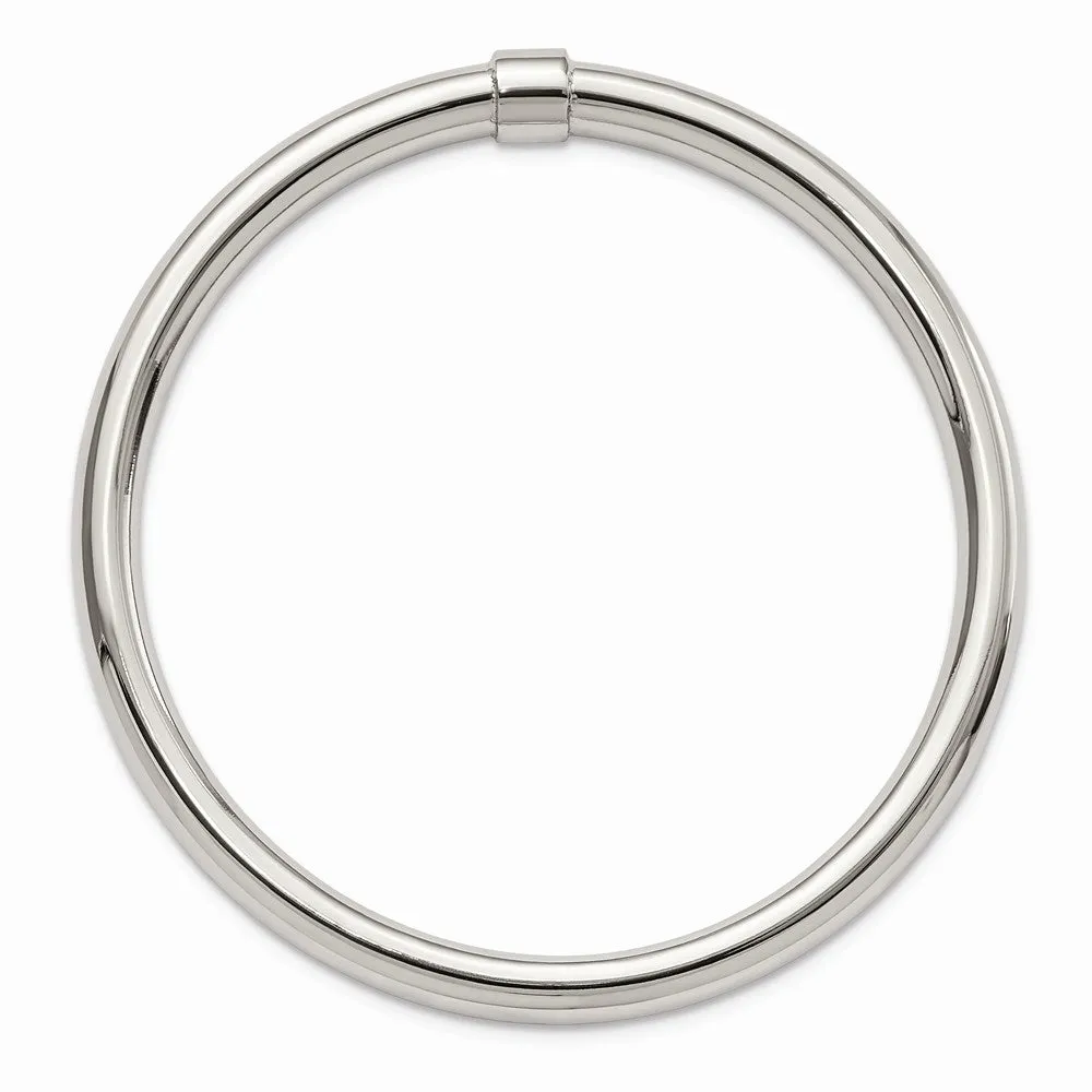 Stainless Steel Polished Hollow Bangle Bracelet