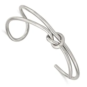 Stainless Steel Polished Knot Cuff Bangle