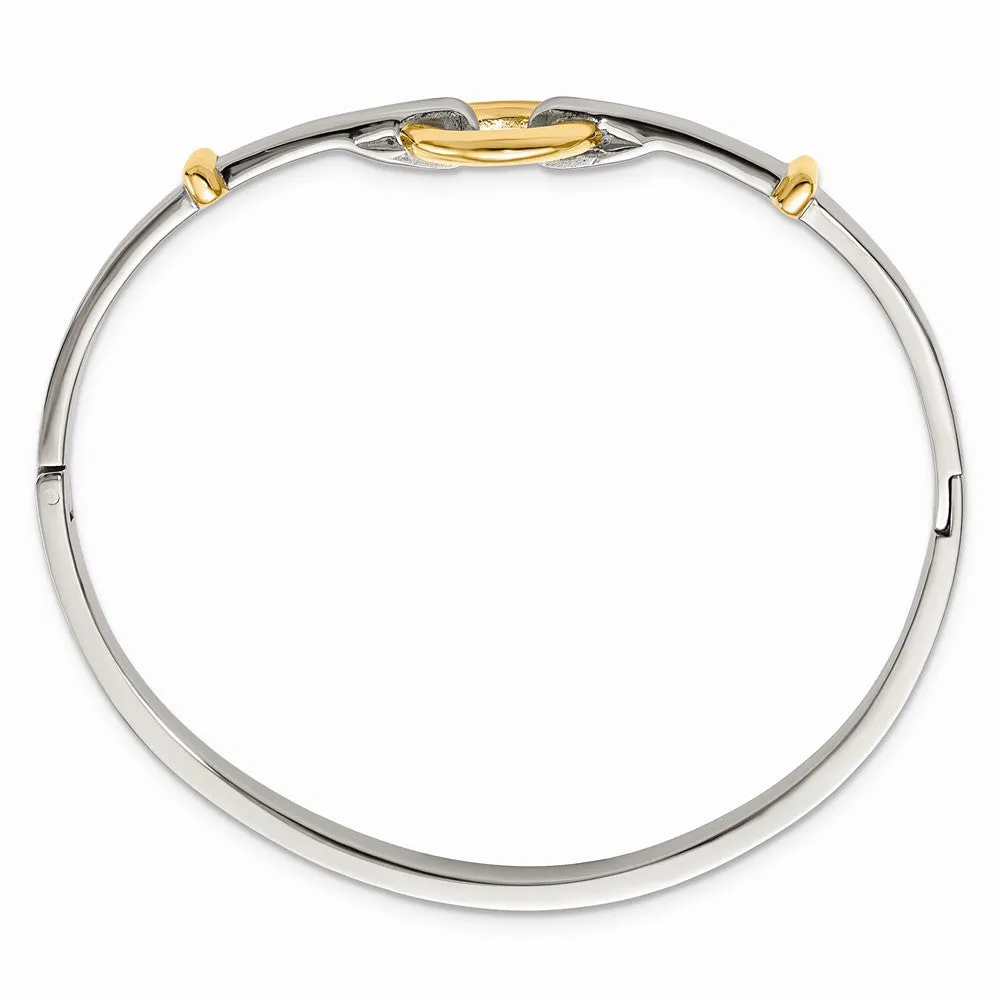 Stainless Steel Polished Yellow IP-plated Bangle