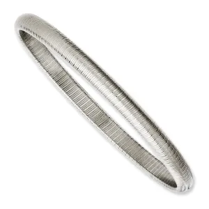 Stainless Steel Textured Hollow Slip-on Bangle