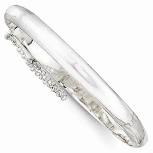 Sterling Silver Fancy Hinged Bangle Bracelet