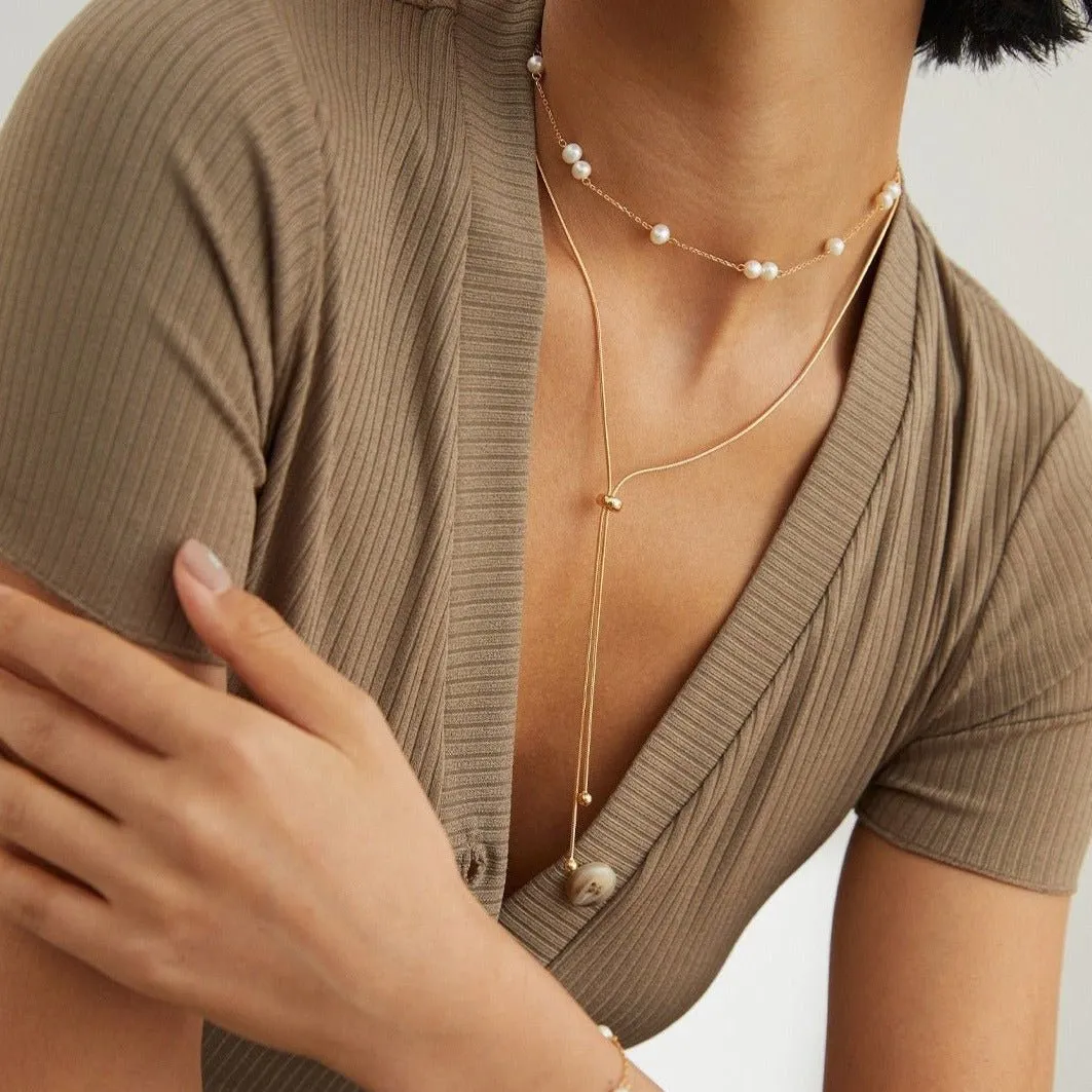 Sterling Silver Long Pull Necklace