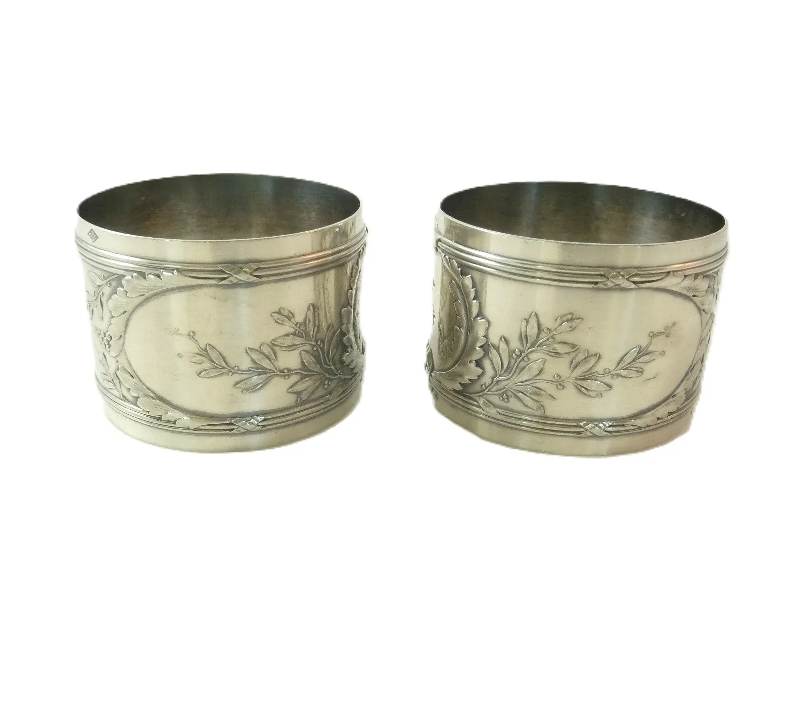 Sterling Silver Napkin Rings, Antique French