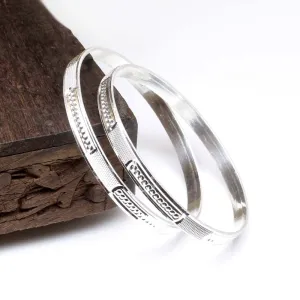 Sterling Silver Women Bangles Bracelet (Kangan)