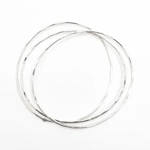 Sterling Skinny 3-Piece Bangle Set