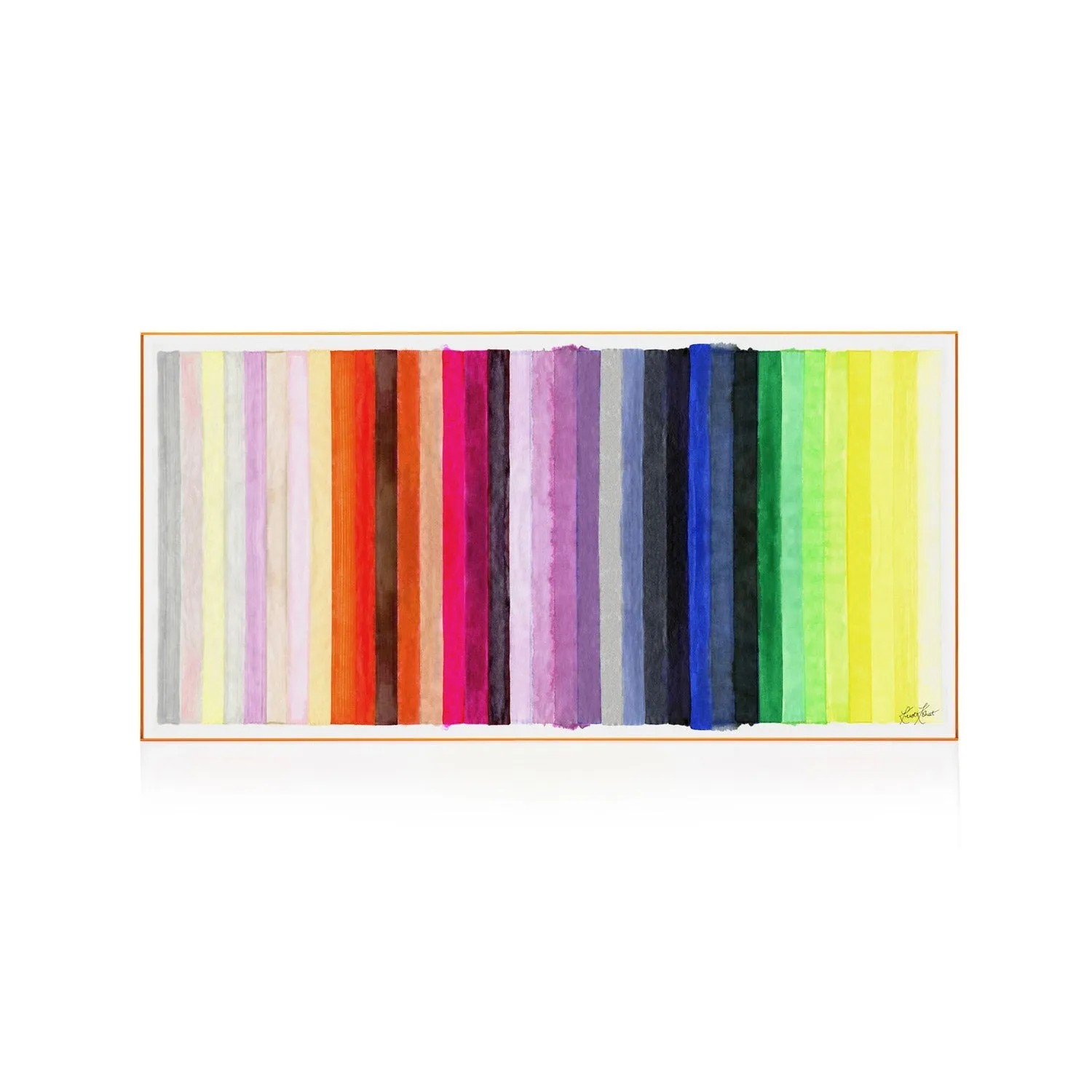Symphonic Rainbow Glossy Print with Mirrored Frame - 20"x36"