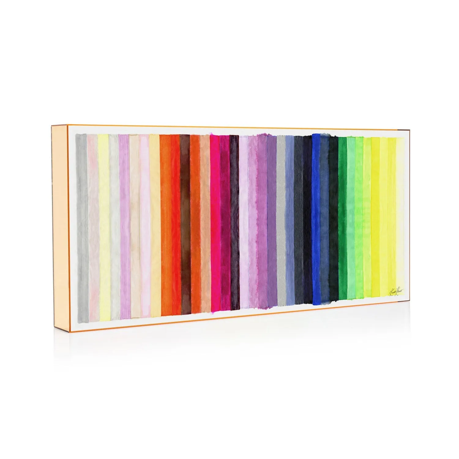 Symphonic Rainbow Glossy Print with Mirrored Frame - 20"x36"
