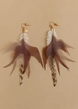 Take Flight Earrings in Sand Gold