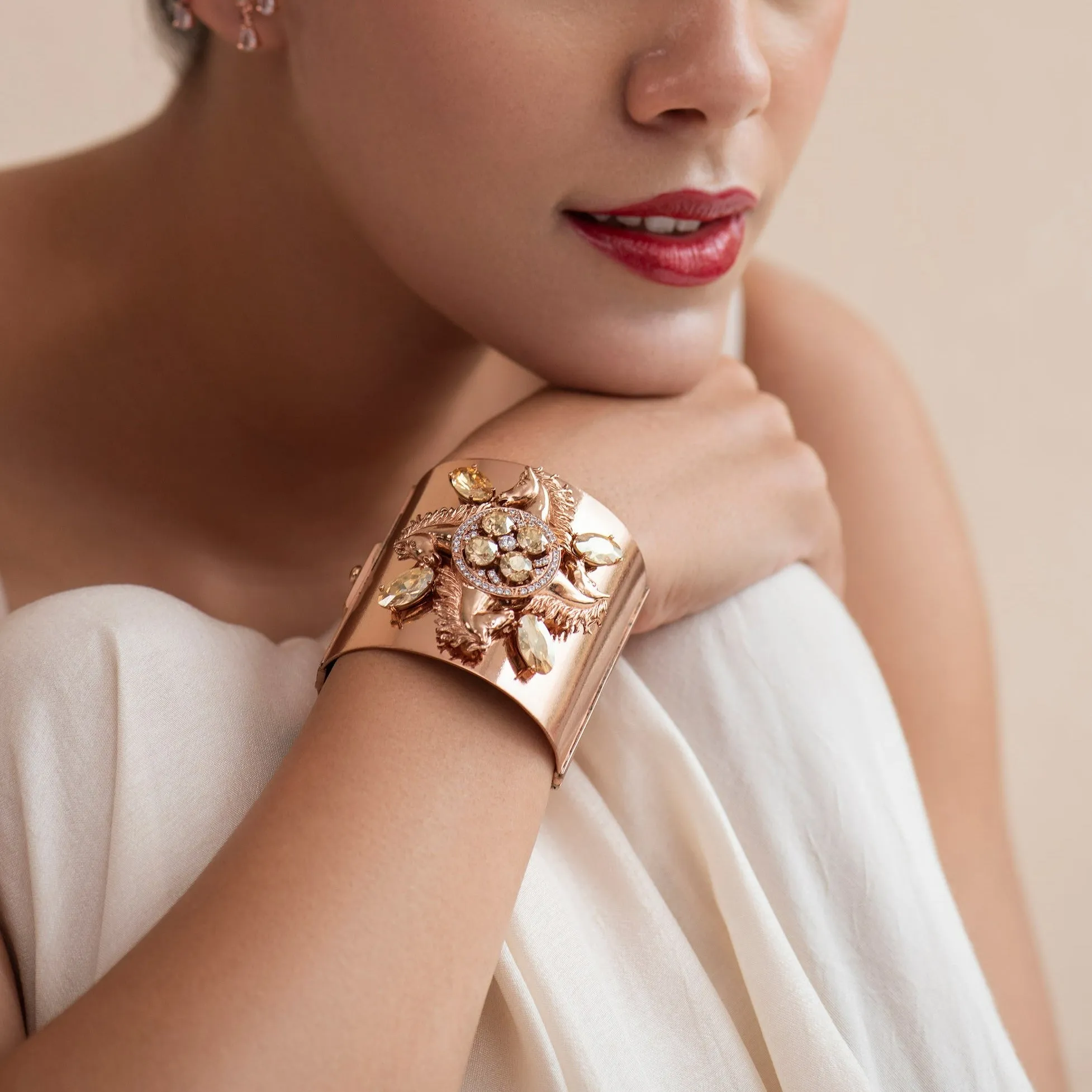 Étaín 92.5 Silver Bracelet - The Enchanted Rider - Rose Gold Plated