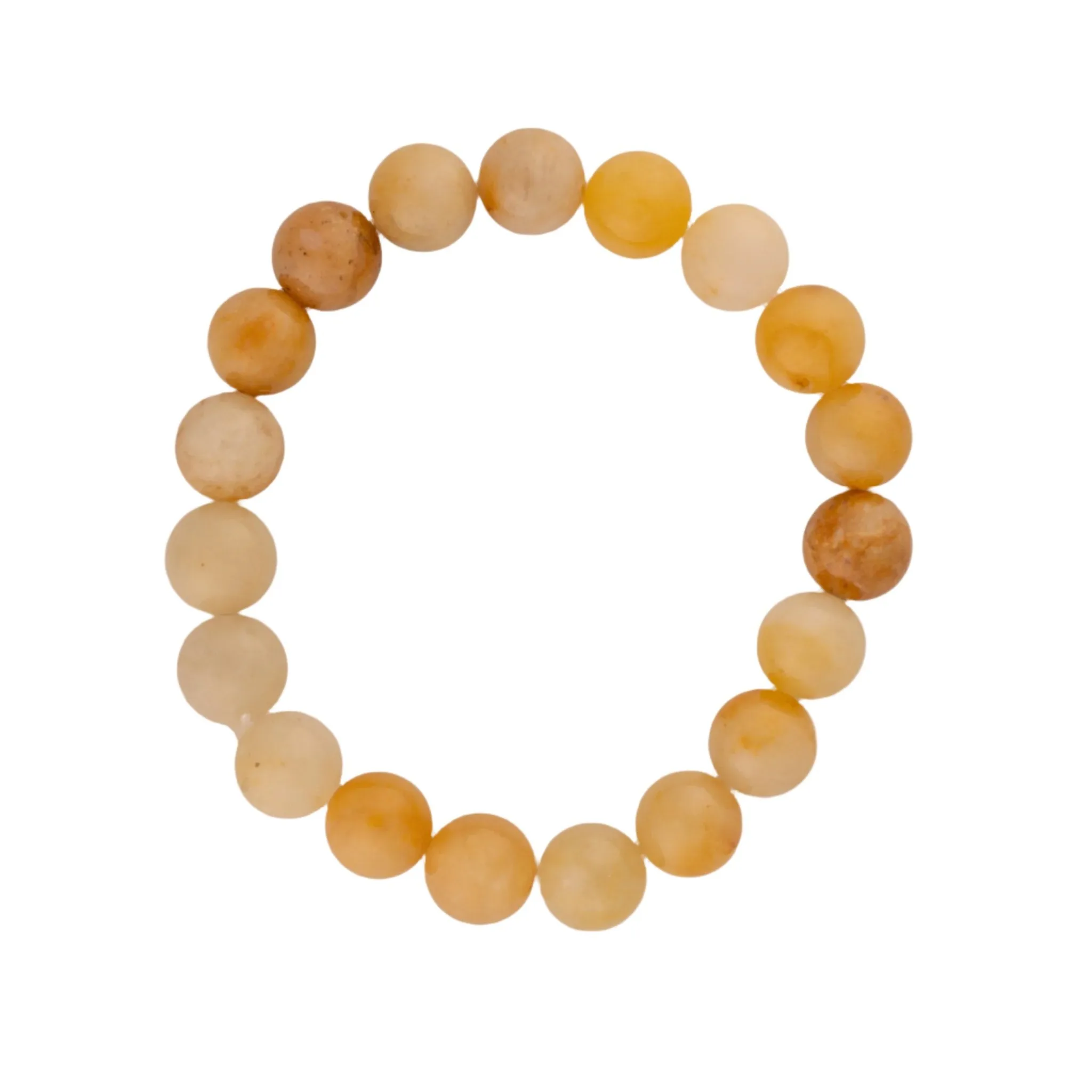 Tan Stone Beaded Bracelet