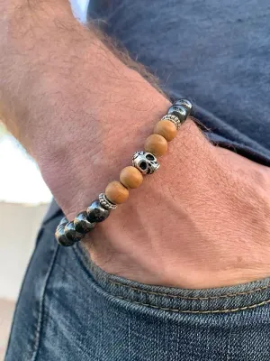 Tom Silver Skull Men Bracelet Skull