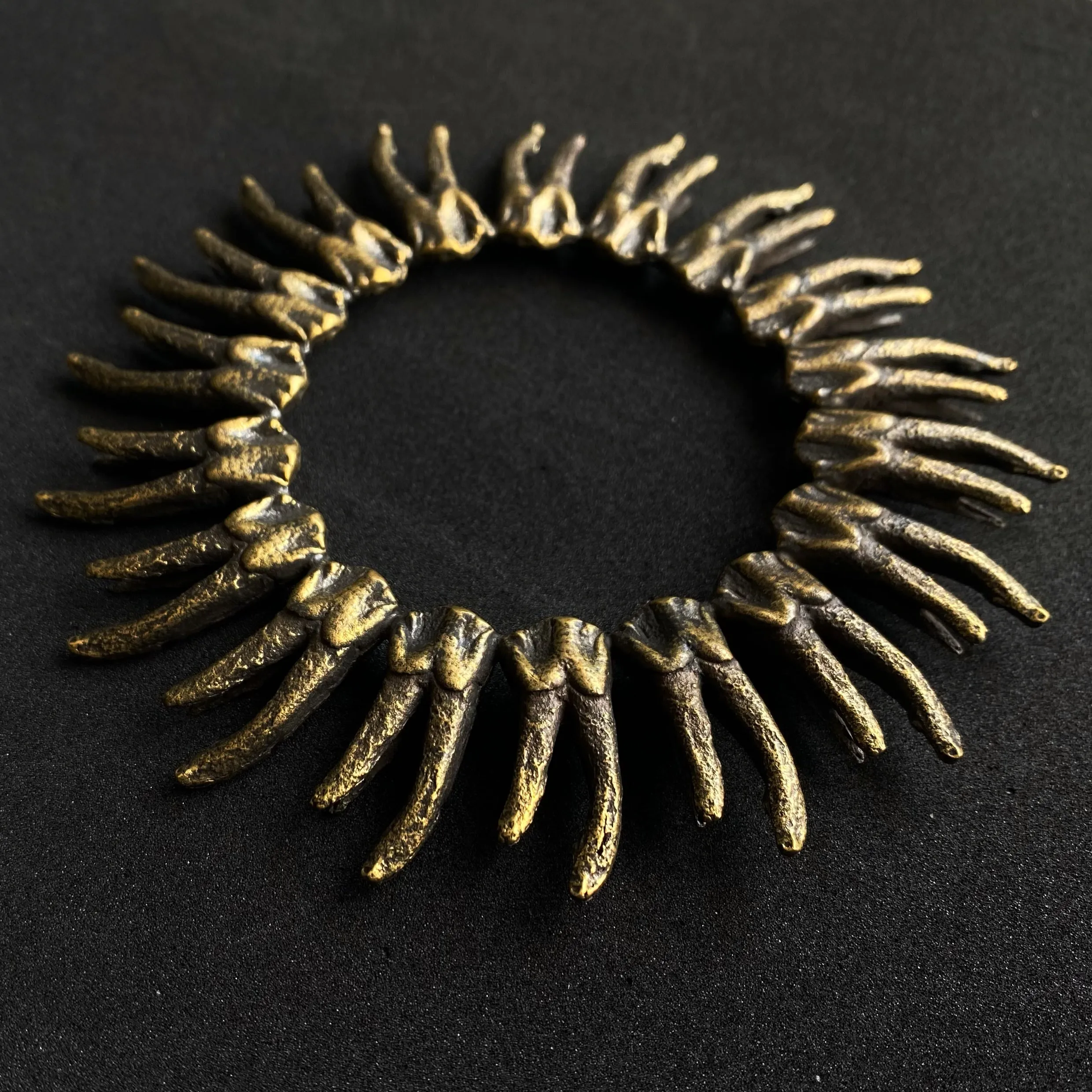 Tooth Bangle Brass