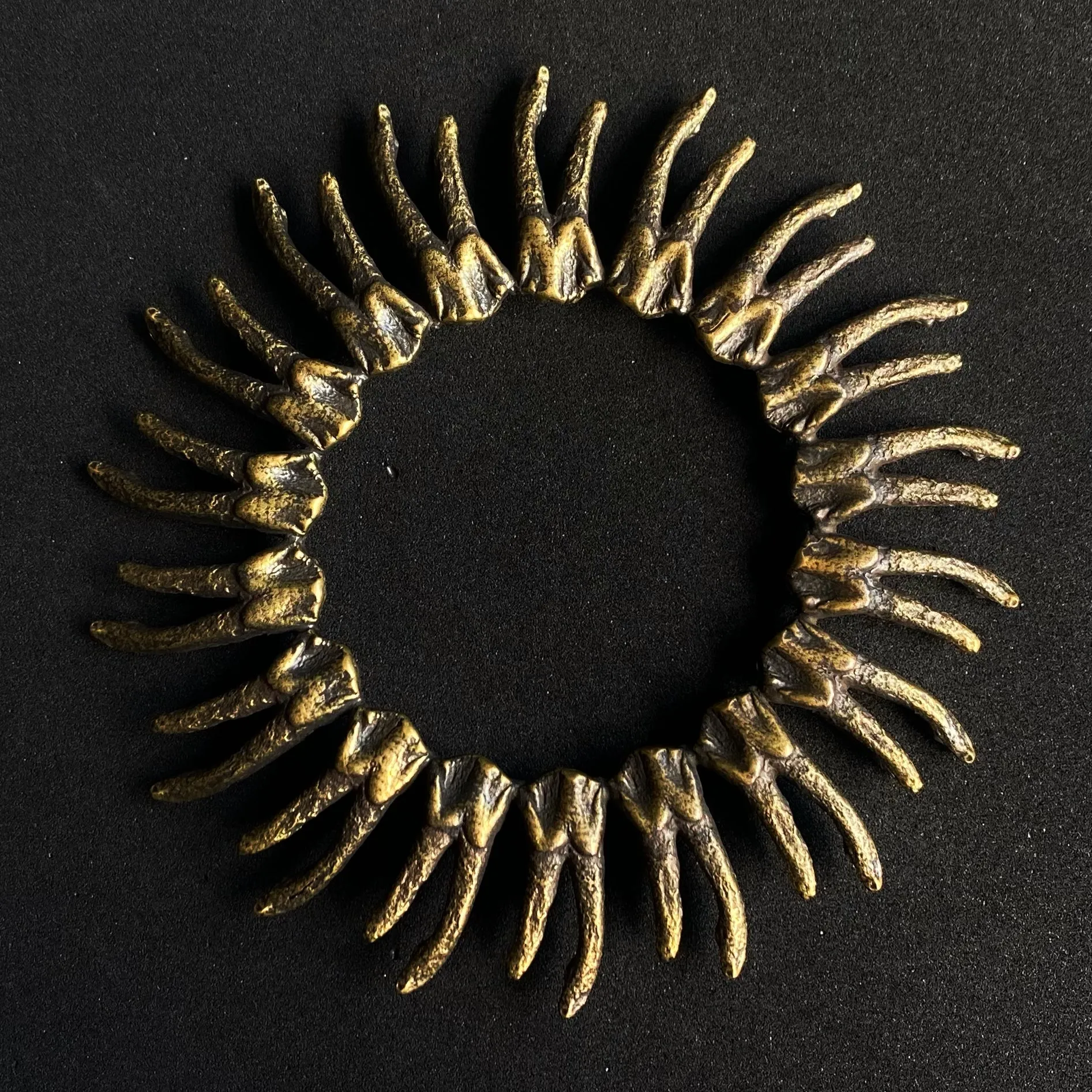 Tooth Bangle Brass