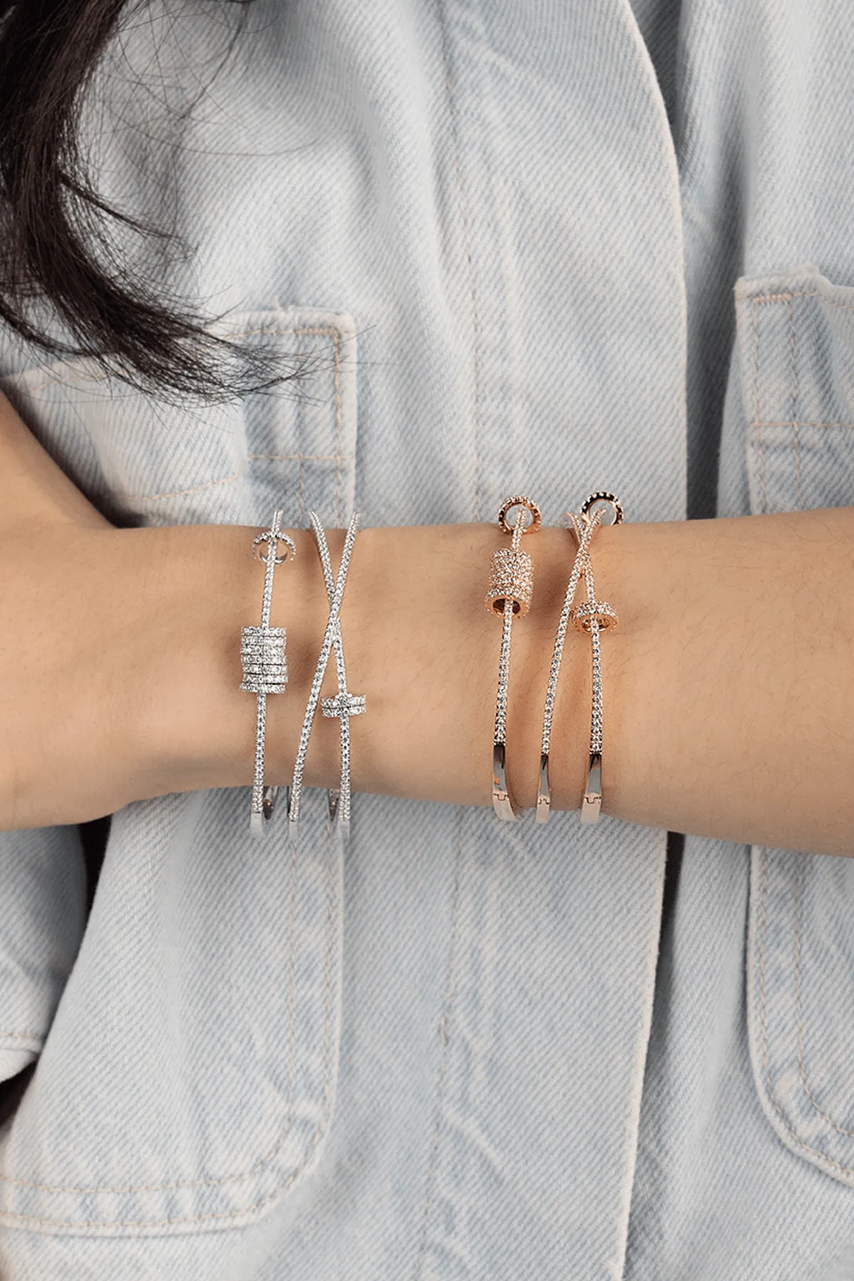 Triple Cuff with Sliding Rings