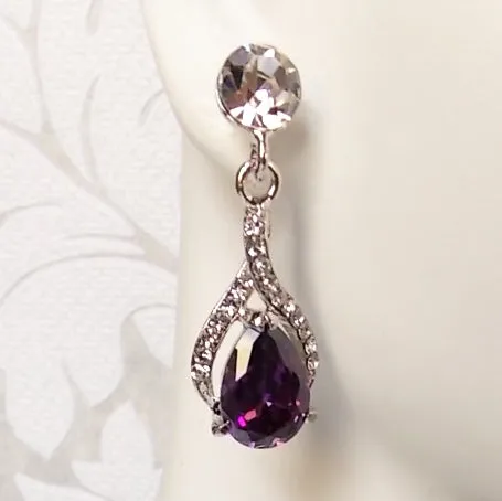 Twist Drop Bridal Earrings