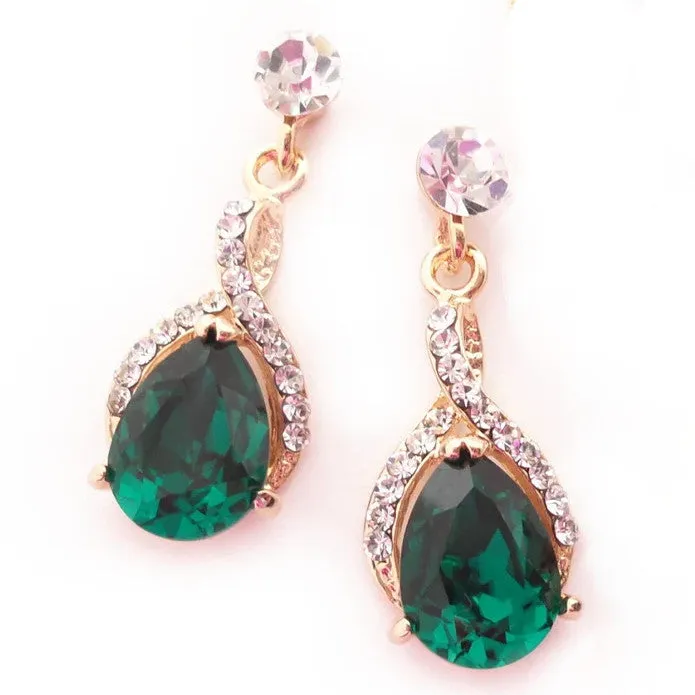 Twist Drop Bridal Earrings