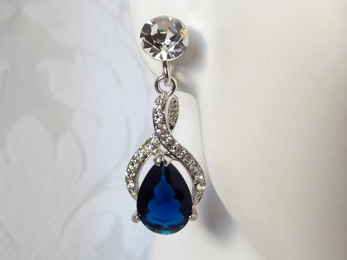 Twist Drop Bridal Earrings