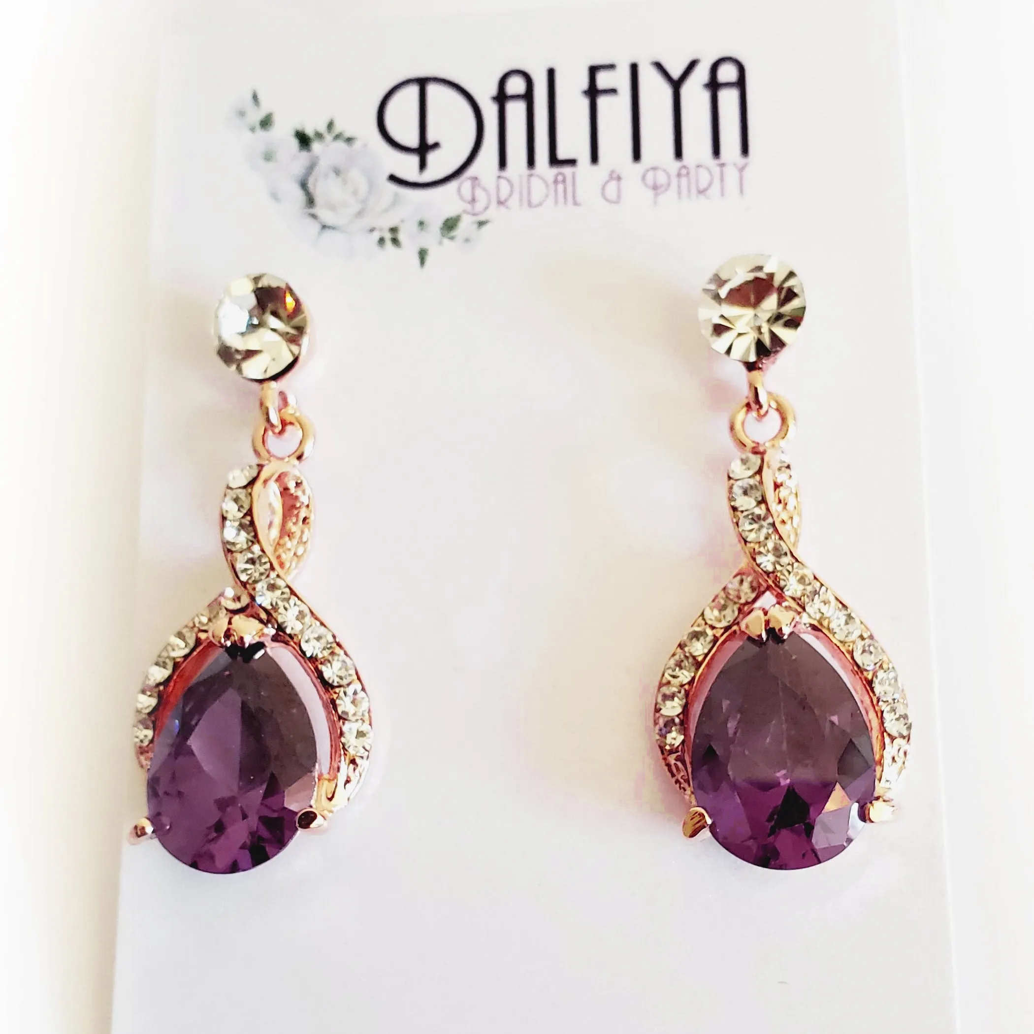 Twist Drop Bridal Earrings